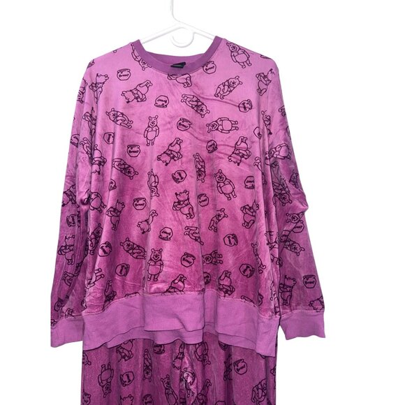 Disney Winnie The Pooh Plush Soft Loungewear Matching Pajama Set Large - Picture 3 of 11